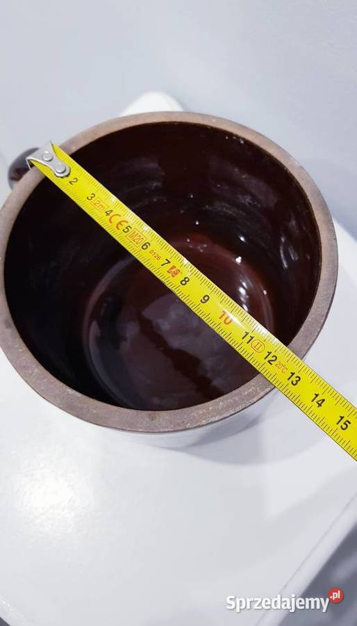 Stary kamionkowy garnek z prlu Przybory kuchenne sprzedam