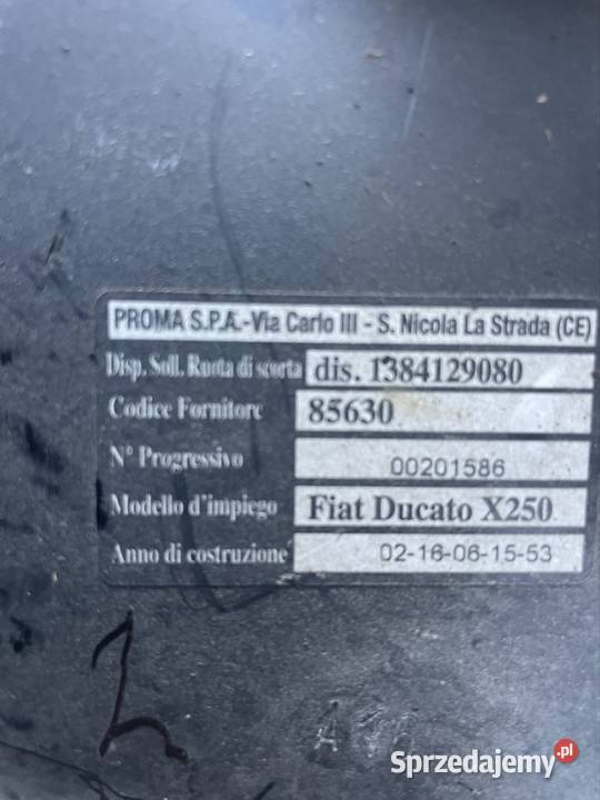 Boxer Ducato 2016 r winda koła zapasowego Świdnik