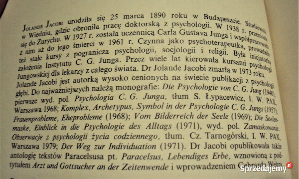 Psychologia CGJUNGA JJacobi psychologia, socjologia Bądkowo