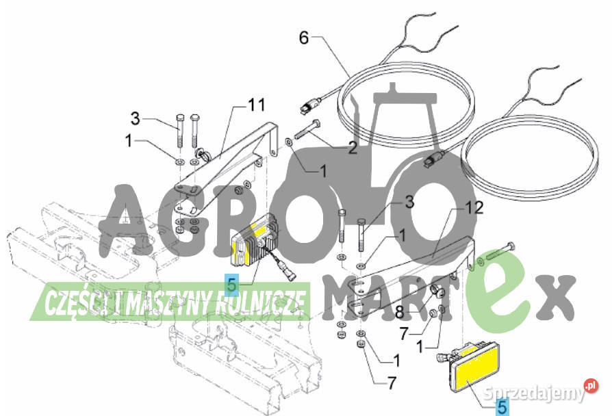 F410517 LAMPA ROBOCZA NIEBIESKA OPRYSKIWACZ Wichrów