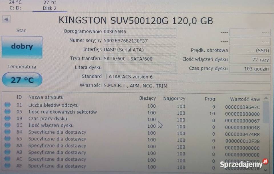 Dyski SSD 120 GB HDD 1TB500 GB Przygodziczki