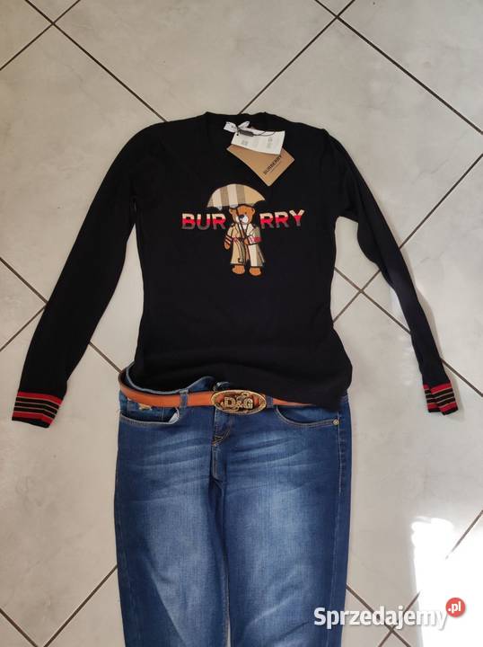 Sweterek sweter bluza motyw Burberry czarny Kielce sprzedam