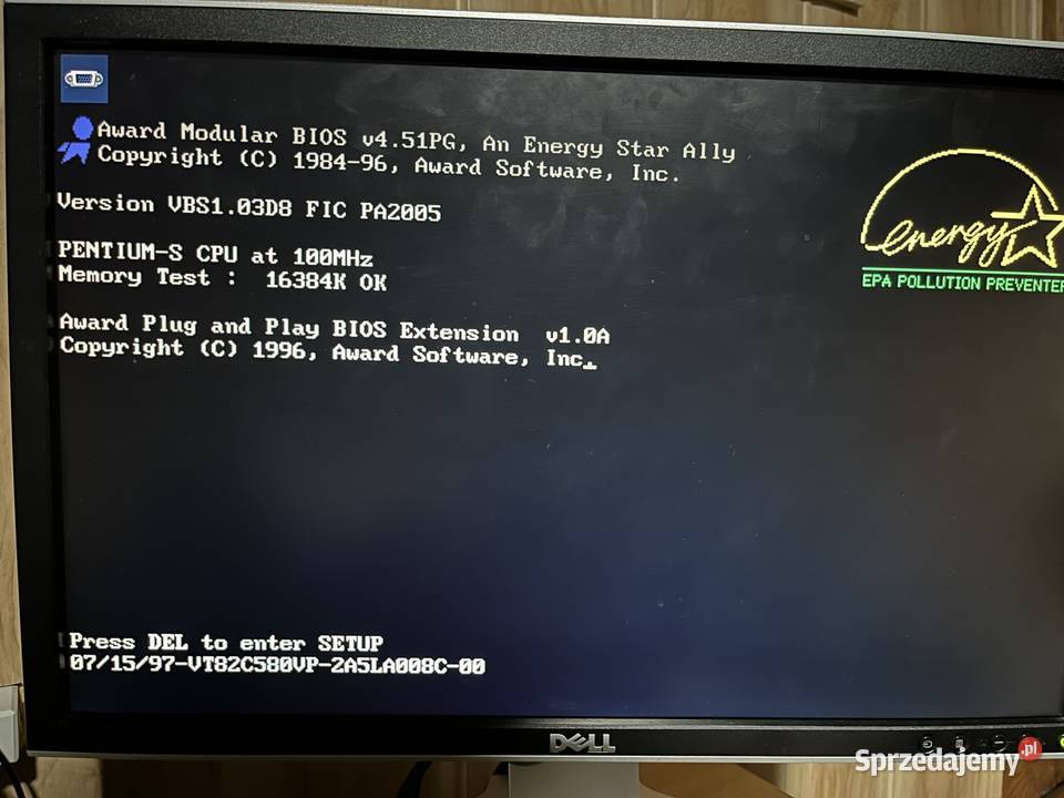 Zabytkowy komputer PC AT Pentium 100MHz Brzana