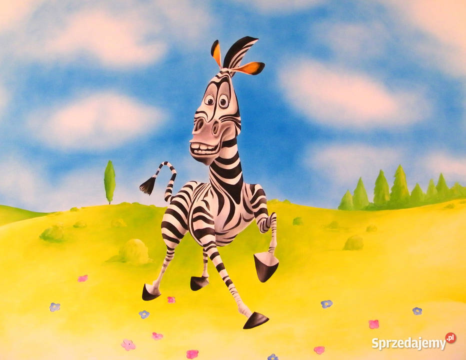 Mural malowany na ścianie graffiti reklama Poznań