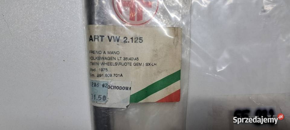 Linka hamulca ręcznego OE 291609701A VW LT 2835 pomorskie Luzino