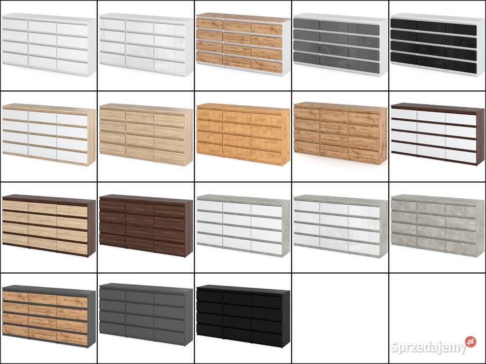 Komoda 12 Szuflad Szafka Nowoczesna Szara Mat warmińsko-mazurskie Elbląg