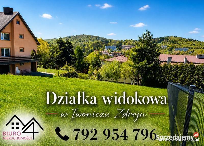 PIĘKNA WIDOKOWA DZIAŁKA W IWONICZU ZDROJU Iwonicz-Zdrój