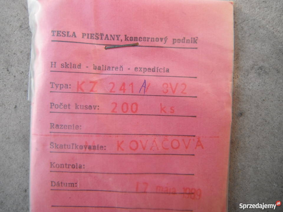 Dioda Zenera 8V2 Tesla KZ 241A8V2 Nowe 10 Chlewiska