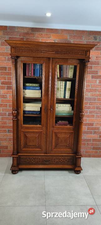 Ekskluzywna biblioteka eklektyczna dębowa antyk lubuskie Łagów sprzedam