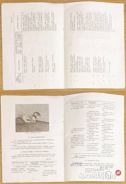 Instrukcja użytkownika pralki Wiatka12 ZSRR Warszawa