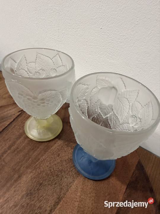 Śliczne masywne 2 kielich deserowe lubuskie Cybinka