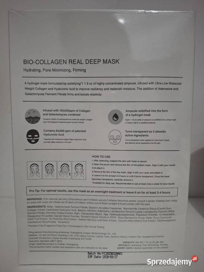 Maski w płachcie kolagenowe Kraków