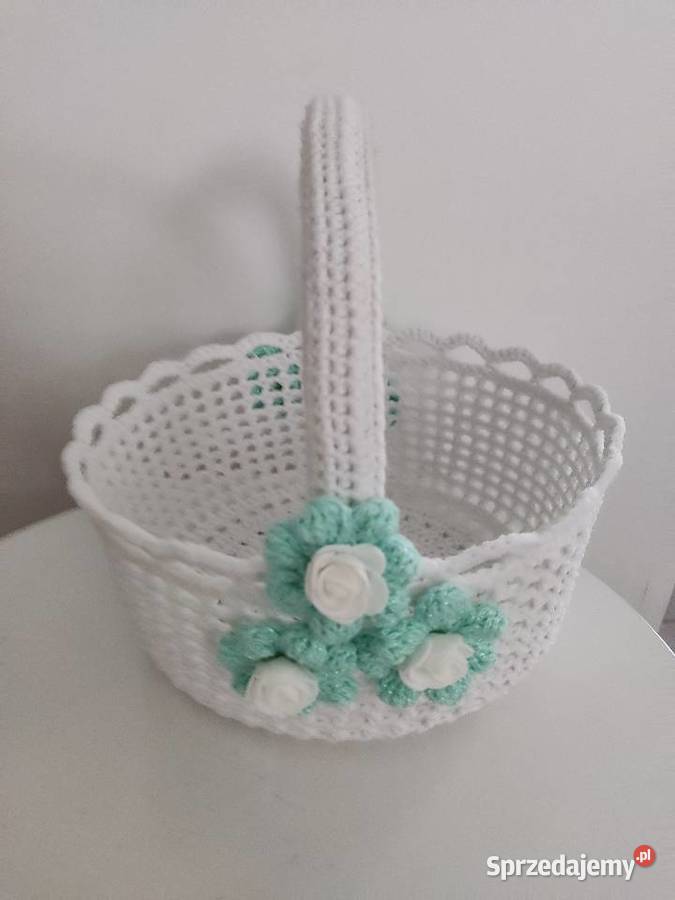 Wielkanocny koszyk szydelkowy