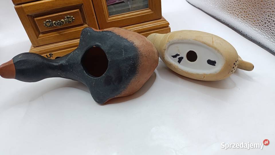Figurki ceramiczne ptaki dwie kaczki Zamość
