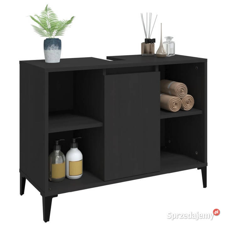 Szafka pod umywalkę czarna 80x33x60 WM821293 Warszawa