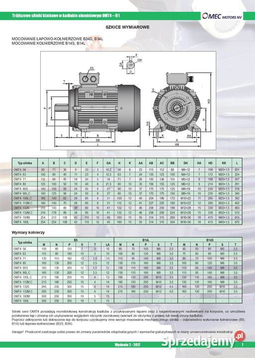 silnik elektryczny 15kW 1400obr 3fazowy 80B14 kujawsko-pomorskie Pigża