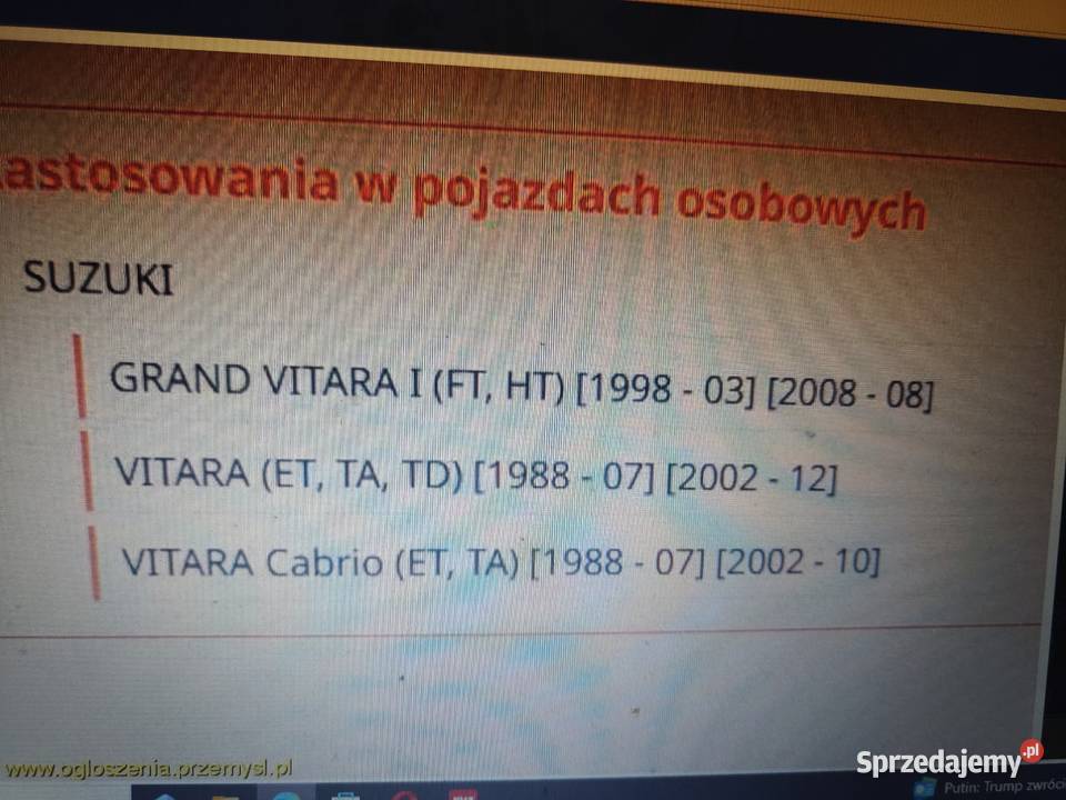 Sprzęgło SUZKI VITARA 1 osobowe Orły