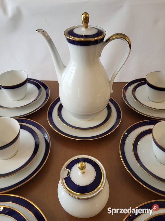 Bareuther Bawaria złotokobaltowy serwis 8 osób zachodniopomorskie sprzedam