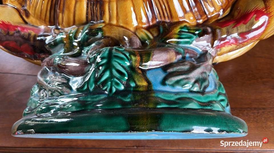 Duża owalna jardiniera w stylu Mintona Pierwsza pomorskie