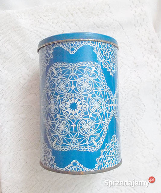 prl puszki do kuchni niebieskie puszki kuchenne Bydgoszcz