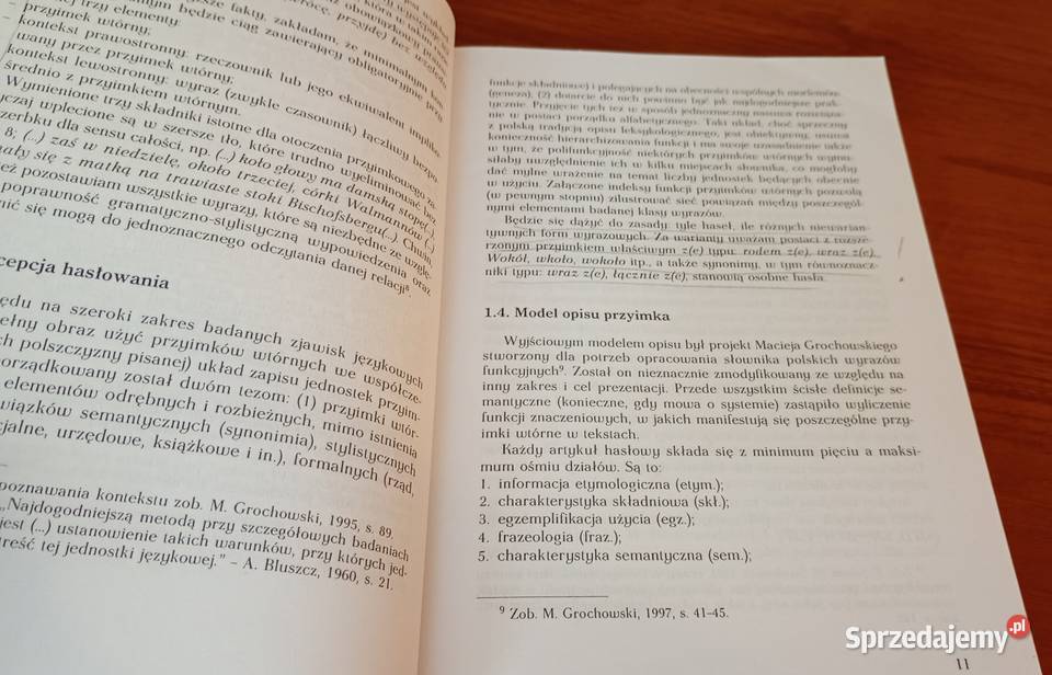 Słownik polskich przyimków wtórnych Beata pomorskie Gdańsk sprzedam