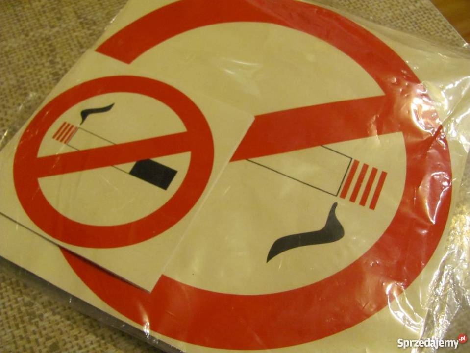 naklejki zakaz palenia 19x19 2 sztuki 95x95 4 Zamość