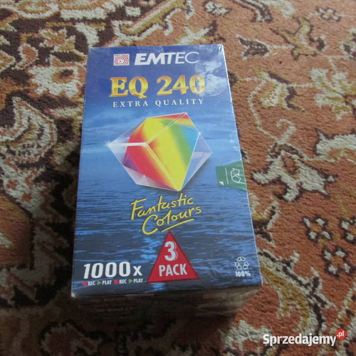 KASETY VHS nowy 3 pack EMTEC śląskie Bytom