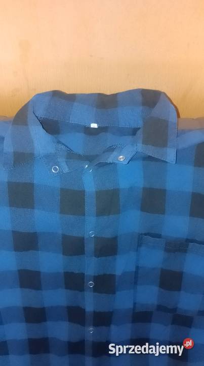 Koszula flanelowa robocza rozmiar L niebieski Odzież codzienna Czarzyzna