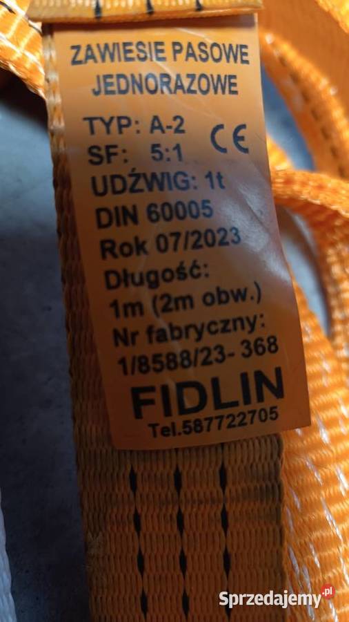 Zawiesie pasowe 1 tonowe pomorskie Tczew