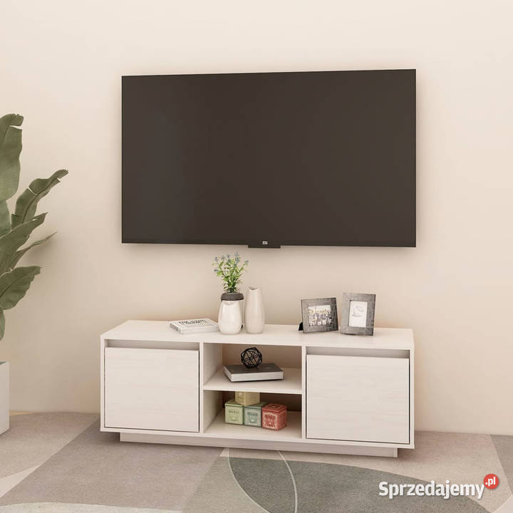 Szafka pod telewizor biała 110x30x40 lite drewno Warszawa sprzedam