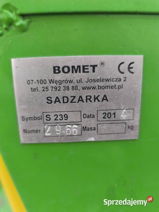 Sadzarka dwurzędowa do ziemniaków Boratyn