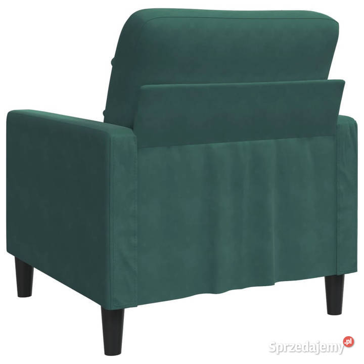 Fotel ciemnozielony 60 obity aksamitem WM4007606
