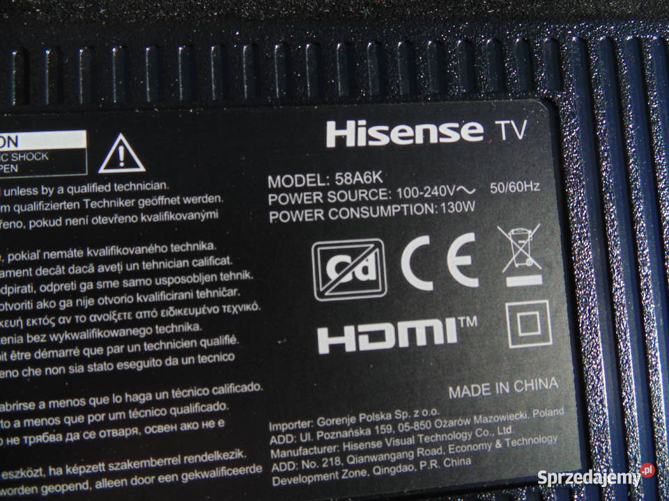Hisense 58A6K RSAG78201293ROH płyta główna Warszawa