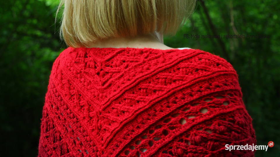 Chusta ombre czerwień czerń NOWA Skarżysko-Kamienna