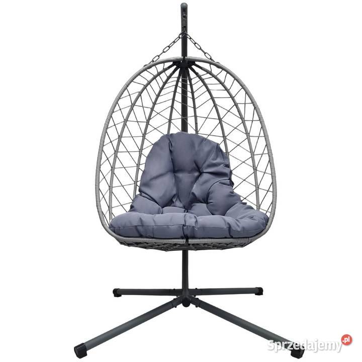 Fotel wiszący kosz ogrodowy SKŁADANY SANTIAGO drewno Skawina