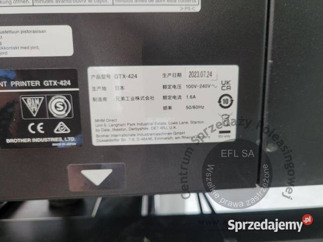 Drukarka BROTHER GTX 424 2023r Magnice sprzedam