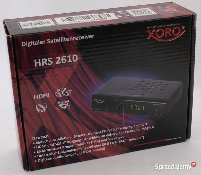 Xoro HRS 2610 tuner DVB-S/S2
