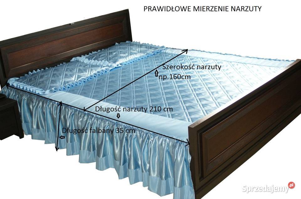 Narzuta na łóżko z falbanami Złota Pruszków