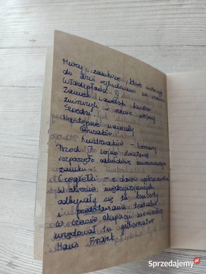 Stary zeszyt do słówek WZ WP Zakład Produkcyjny śląskie Bielsko-Biała