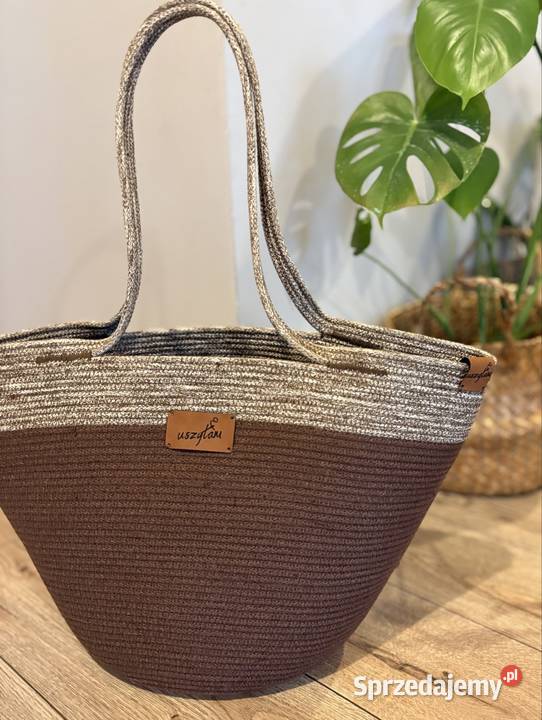 Kosz miejski ze sznurka Rękodzieło Produkt kujawsko-pomorskie Toruń
