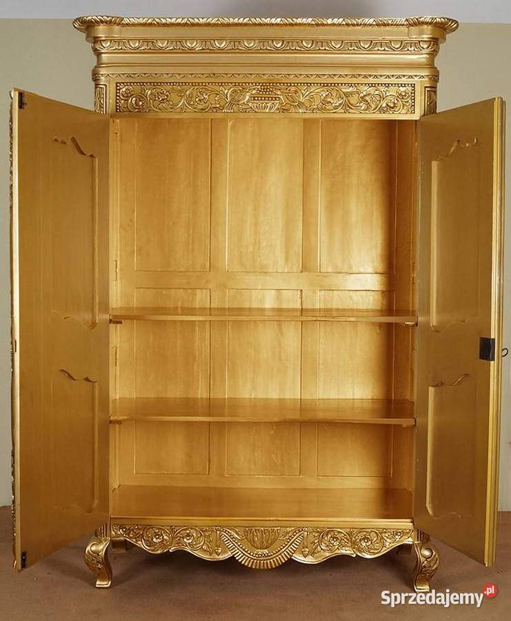 Nowa stylowa Szafa złota rzeźbiona rokoko barok Września