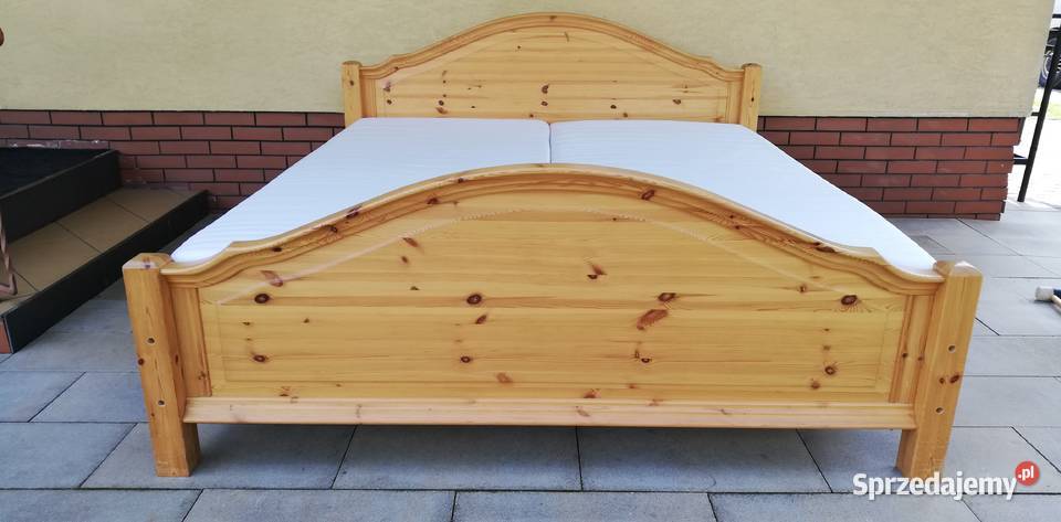 Łóżko drewniane 180x 200 łoże sypialnia stelaż materac