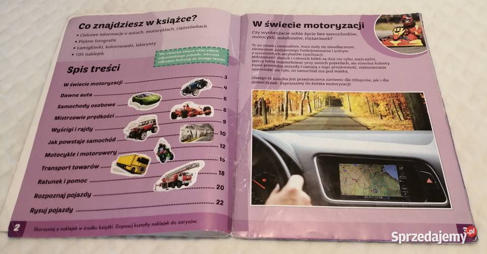 Auta motocykle ciężarówki Zielona Sowa Książki dla dzieci Czeladź sprzedam