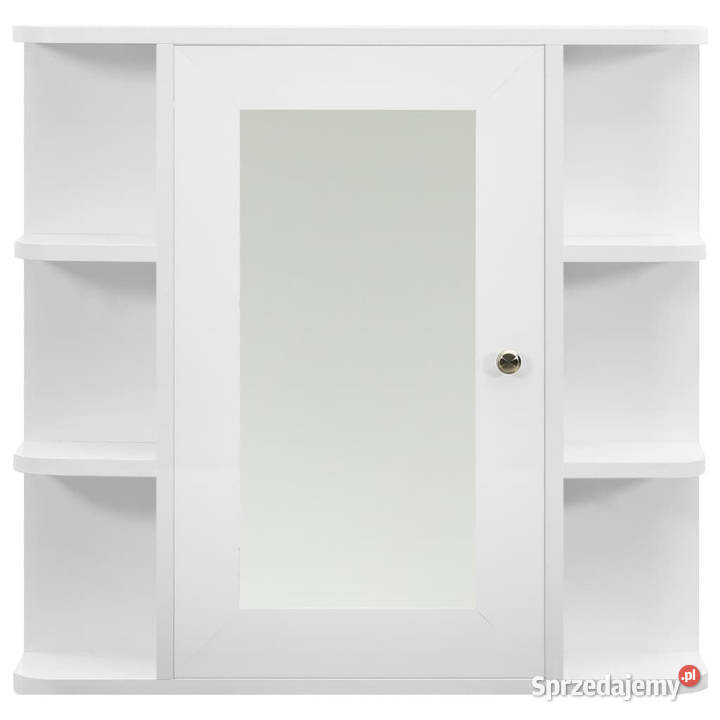 Szafka łazienkowa z lustrem biała 66x17x63 MDF Warszawa