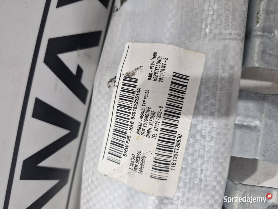 BMW X3 F25 KURTYNA POWIETRZNA AIRBAG LEWA