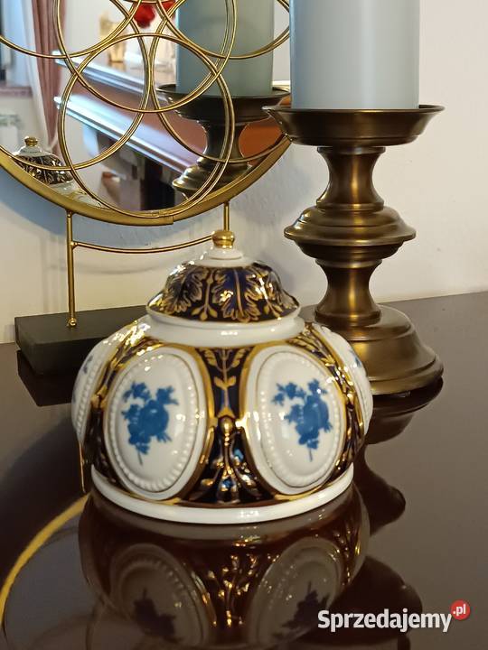 Royal Dux przepiękna stara kobaltowa bomboniera Pozostałe