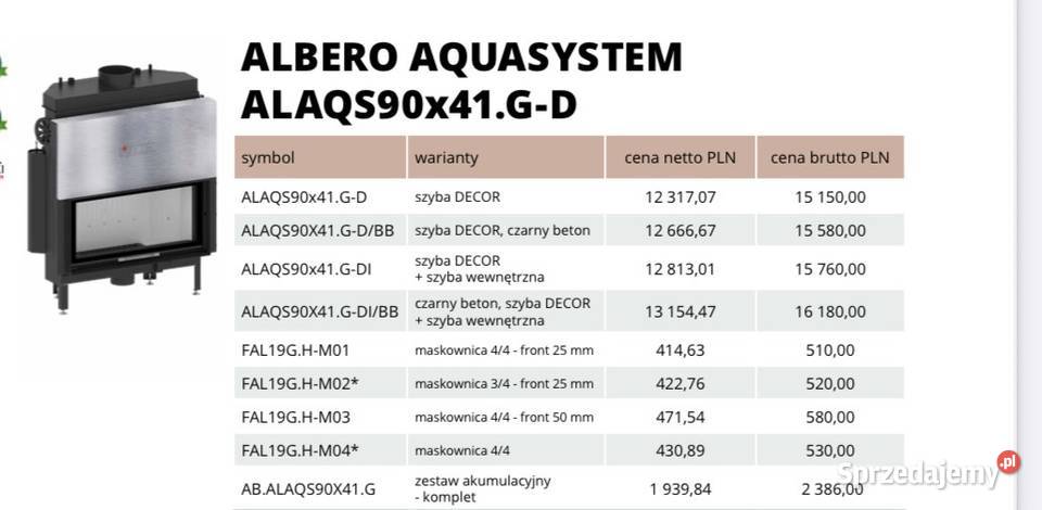HITZE Nowoczesny wkład kominkowy z płaszczem Rakoniewice