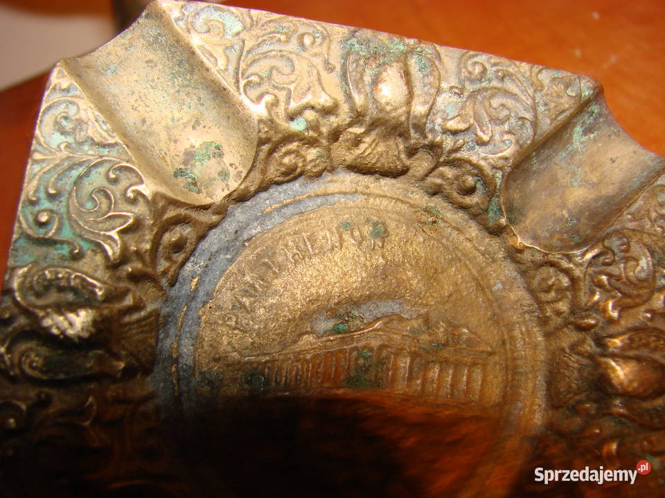 Parthenon pamiątkowa stara mosiężna popielniczka sprzedam