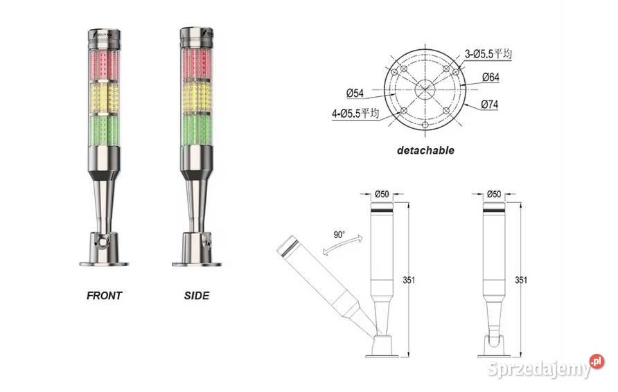 Lampa sygnalizacyjna wieża świetlna LED 24V DC Gorzów Wielkopolski