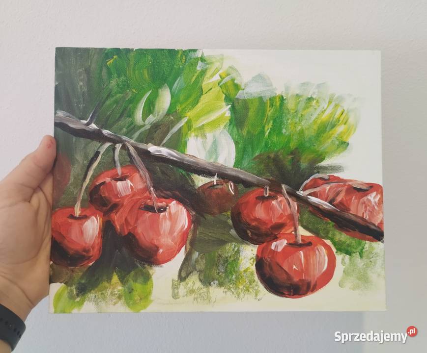 Soczyste wiśnie oryginalny obraz akrylowy 2430